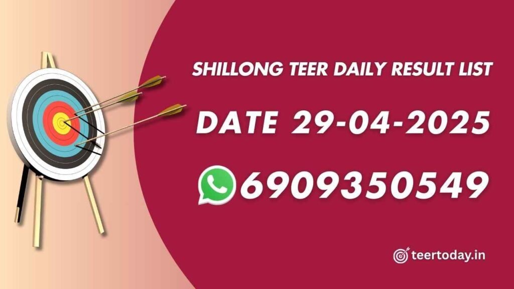 Shillong Teer Daily Result List